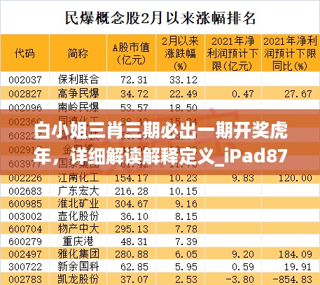 白小姐三肖三期必出一期开奖虎年，详细解读解释定义_iPad87.70.41