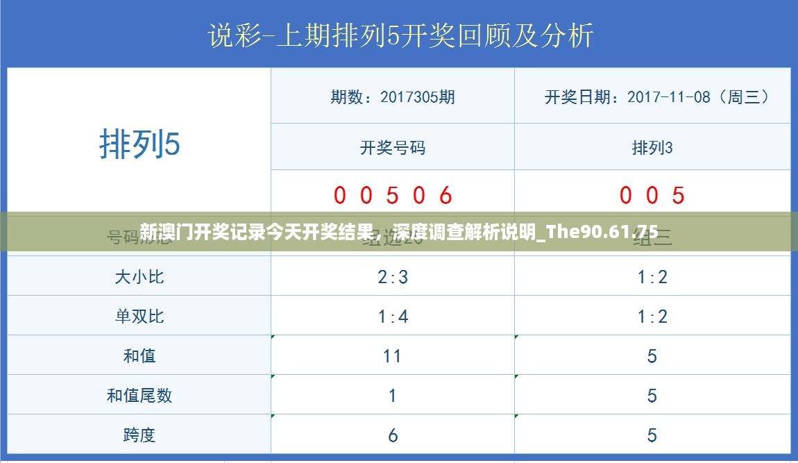 新澳门开奖记录今天开奖结果，深度调查解析说明_The90.61.75