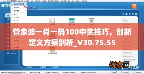 管家婆一肖一码100中奖技巧，创新定义方案剖析_V30.75.55