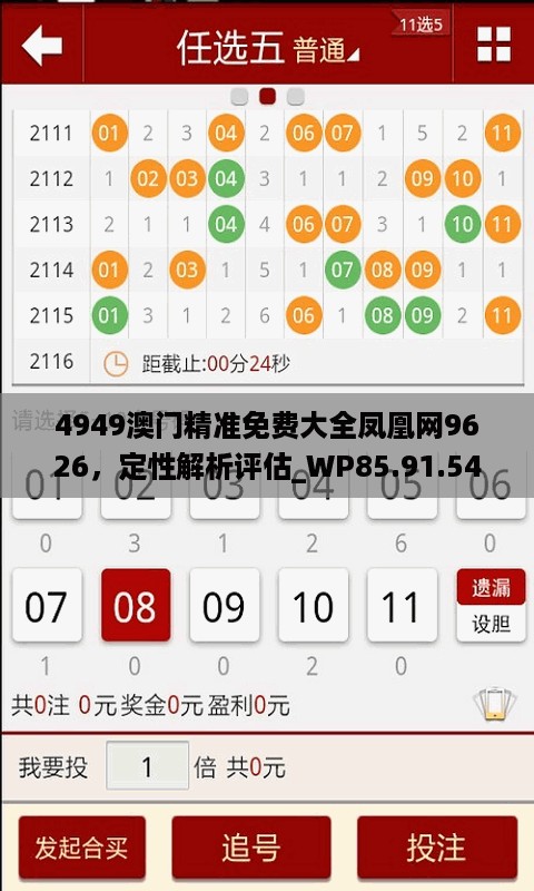 4949澳门精准免费大全凤凰网9626，定性解析评估_WP85.91.54