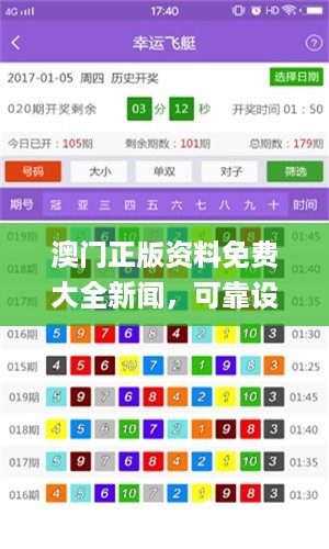 澳门正版资料免费大全新闻，可靠设计策略解析_GM版1.8.63