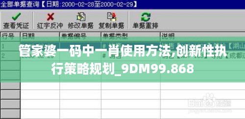 管家婆一码中一肖使用方法,创新性执行策略规划_9DM99.868