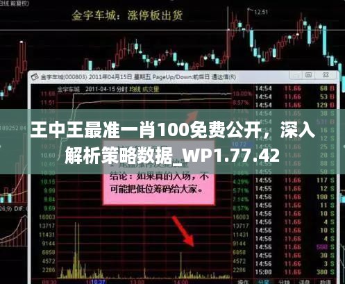 王中王最准一肖100免费公开，深入解析策略数据_WP1.77.42