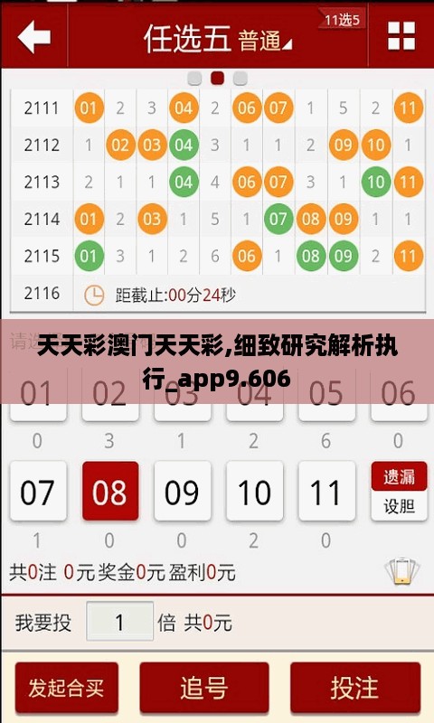 天天彩澳门天天彩,细致研究解析执行_app9.606