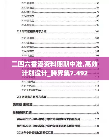 二四六香港资料期期中准,高效计划设计_跨界集7.492