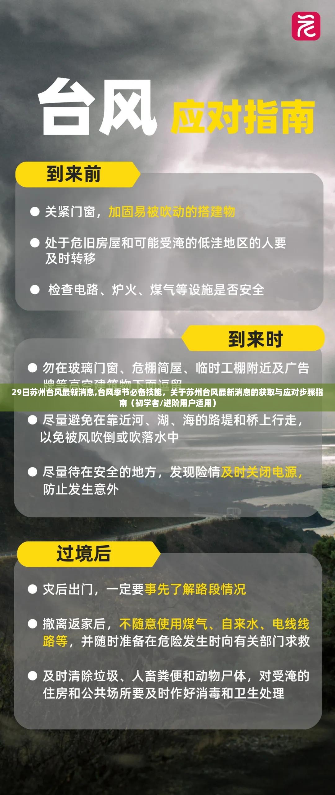 苏州台风最新消息及应对指南，台风季节必备技能与获取最新消息步骤（初学者与进阶用户适用）