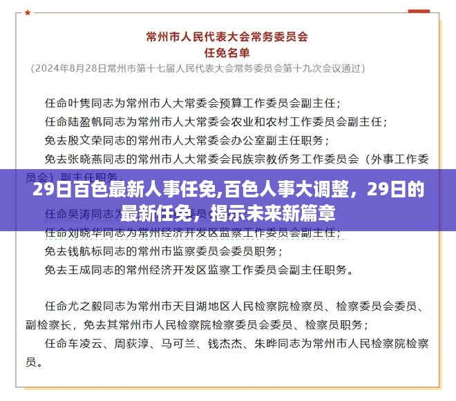 百色人事大调整，最新任免揭示未来新篇章