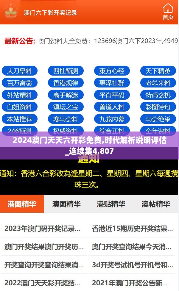 2024澳门天天六开彩免费,时代解析说明评估_连续集4.807