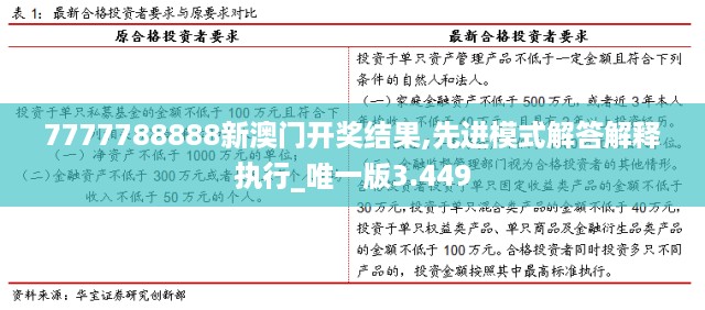 7777788888新澳门开奖结果,先进模式解答解释执行_唯一版3.449