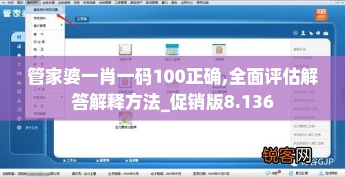 管家婆一肖一码100正确,全面评估解答解释方法_促销版8.136