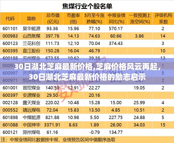 湖北芝麻最新价格风云再起，励志启示与行情解析