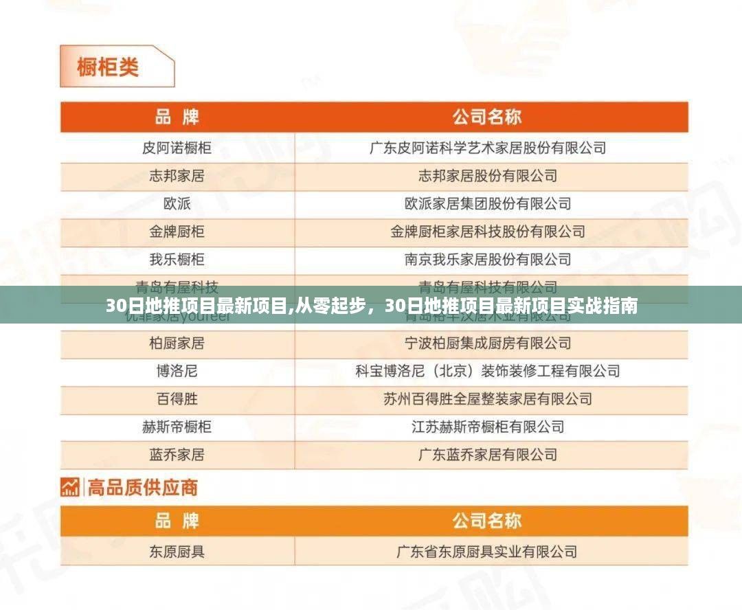 从零起步实战指南，最新30日地推项目详解