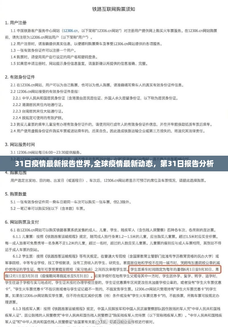 全球疫情第31日最新动态报告及分析，全球疫情最新动态与报告分析