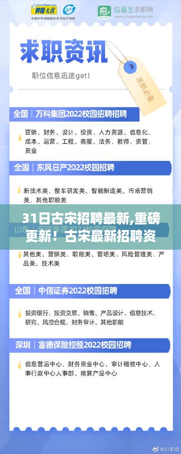 古宋最新招聘资讯解析，3月31日职位大放送与招聘资讯重磅更新！