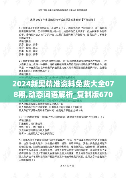 2024新奥精准资料免费大全078期,动态词语解析_复制版670.25