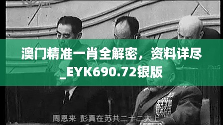 澳门精准一肖全解密，资料详尽_EYK690.72银版