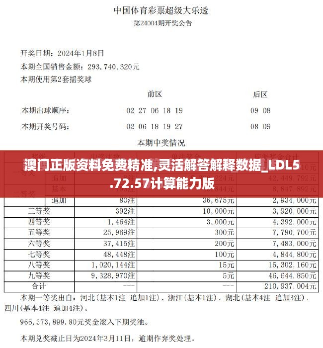 澳门正版资料免费精准,灵活解答解释数据_LDL5.72.57计算能力版