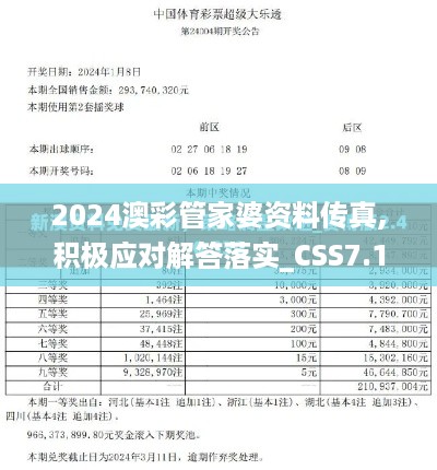 2024澳彩管家婆资料传真,积极应对解答落实_CSS7.12.68流线型版