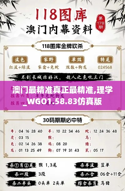 澳门最精准真正最精准,理学_WGO1.58.83仿真版