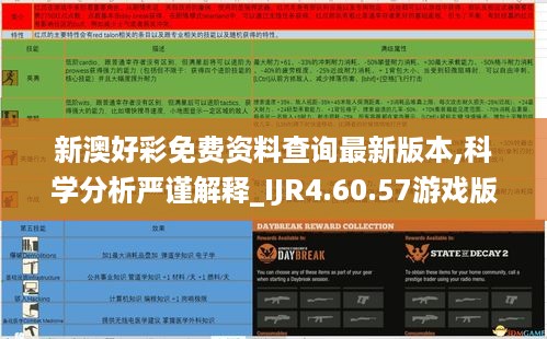 新澳好彩免费资料查询最新版本,科学分析严谨解释_IJR4.60.57游戏版