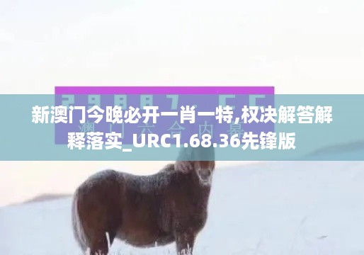 新澳门今晚必开一肖一特,权决解答解释落实_URC1.68.36先锋版