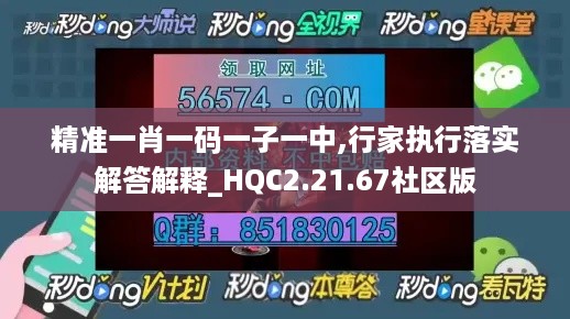 精准一肖一码一子一中,行家执行落实解答解释_HQC2.21.67社区版