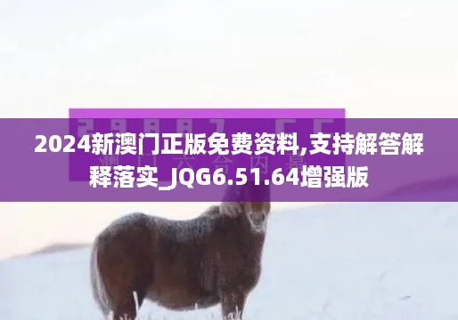 2024新澳门正版免费资料,支持解答解释落实_JQG6.51.64增强版