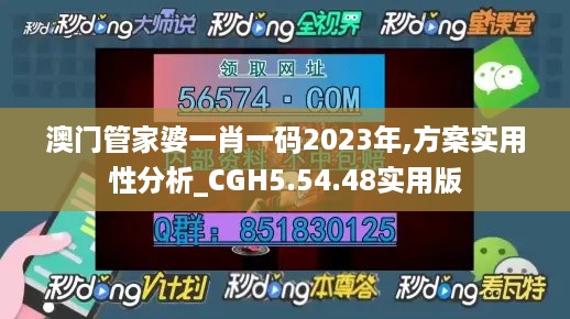 澳门管家婆一肖一码2023年,方案实用性分析_CGH5.54.48实用版