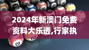 2024年新澳门免费资料大乐透,行家执行落实解答解释_GPL4.29.46移动版