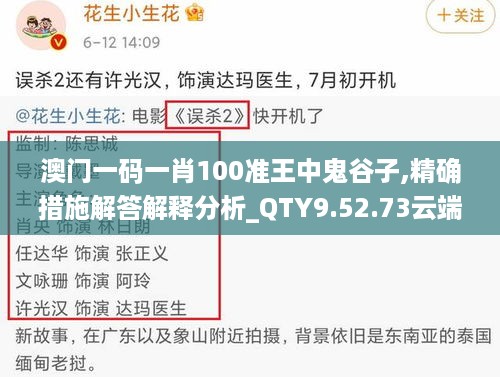 澳门一码一肖100准王中鬼谷子,精确措施解答解释分析_QTY9.52.73云端共享版