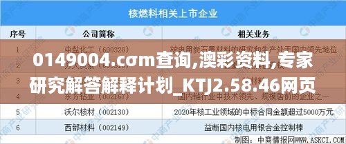 0149004.cσm查询,澳彩资料,专家研究解答解释计划_KTJ2.58.46网页版