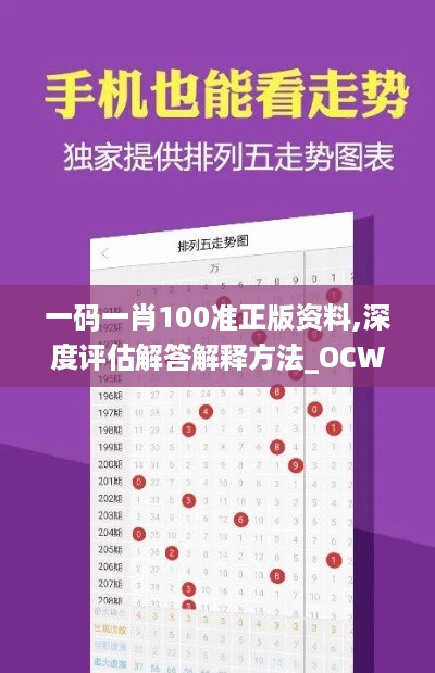 一码一肖100准正版资料,深度评估解答解释方法_OCW6.48.28权限版