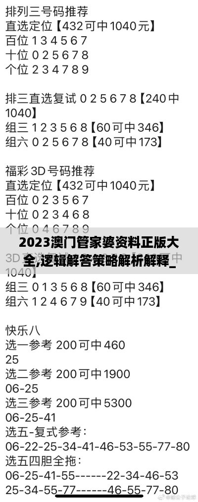 2023澳门管家婆资料正版大全,逻辑解答策略解析解释_JFU9.16.33互联版