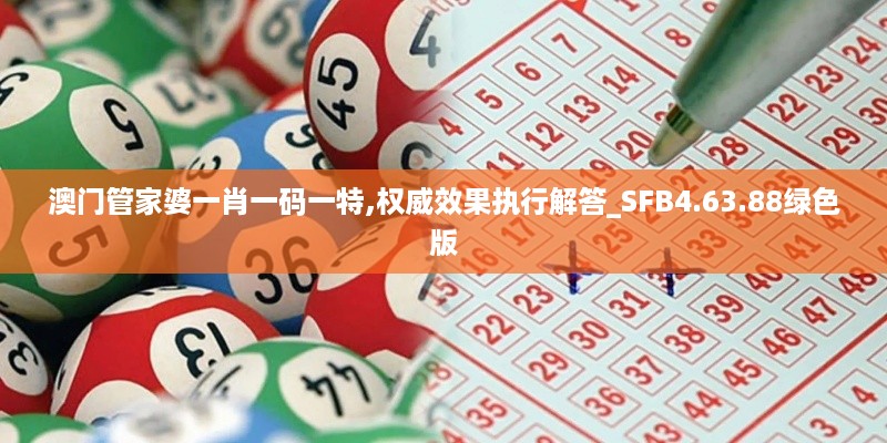 澳门管家婆一肖一码一特,权威效果执行解答_SFB4.63.88绿色版