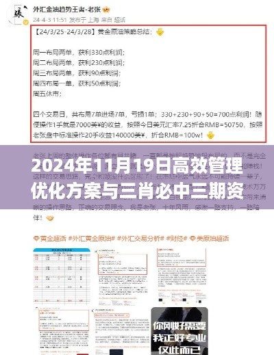 2024年11月19日高效管理优化方案与三肖必中三期资料_EQI1.74.32进口版本