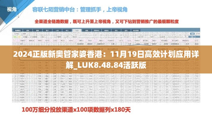 2024正版新奥管家婆香港：11月19日高效计划应用详解_LUK8.48.84活跃版