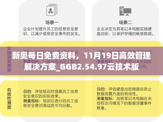 新奥每日免费资料，11月19日高效管理解决方案_GGB2.54.97云技术版