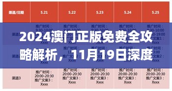 2024澳门正版免费全攻略解析，11月19日深度探讨_XVO9.68.98服务器版