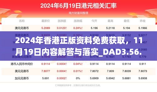 2024年香港正版资料免费获取，11月19日内容解答与落实_DAD3.56.96怀旧版