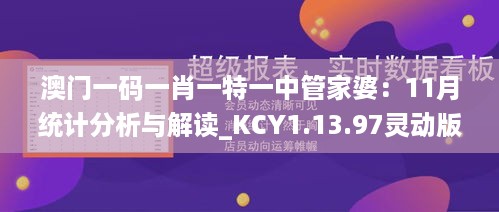 澳门一码一肖一特一中管家婆：11月统计分析与解读_KCY1.13.97灵动版