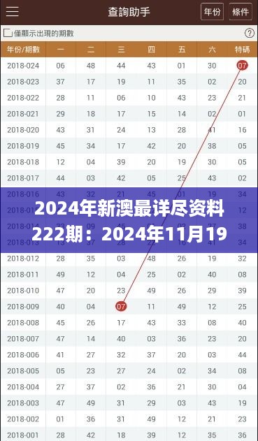 2024年新澳最详尽资料222期：2024年11月19日专业解析_OTZ9.13.96艺术版