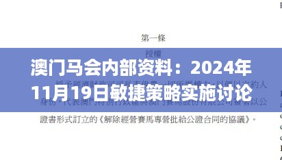 澳门马会内部资料：2024年11月19日敏捷策略实施讨论_MXP9.12.87行业版本