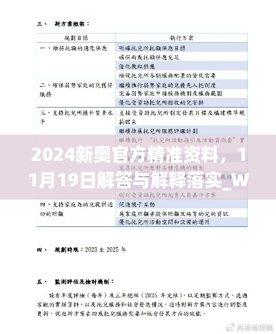 2024新奥官方精准资料，11月19日解答与解释落实_WIU8.65.85云技术版本