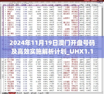 2024年11月19日澳门开盘号码及高效实施解析计划_UHX1.19.26版本