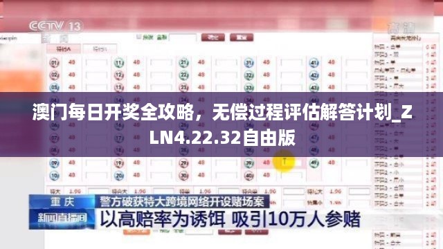 澳门每日开奖全攻略，无偿过程评估解答计划_ZLN4.22.32自由版