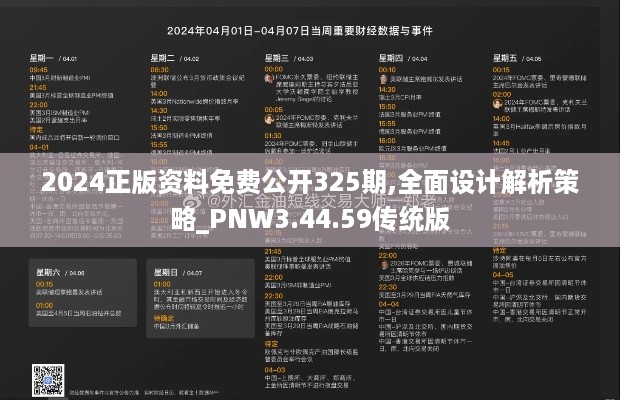 2024正版资料免费公开325期,全面设计解析策略_PNW3.44.59传统版