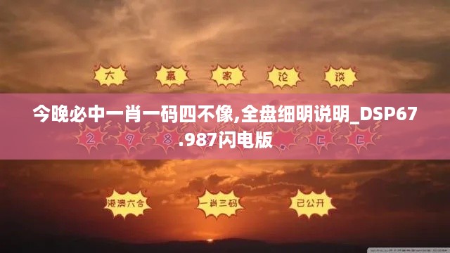 今晚必中一肖一码四不像,全盘细明说明_DSP67.987闪电版