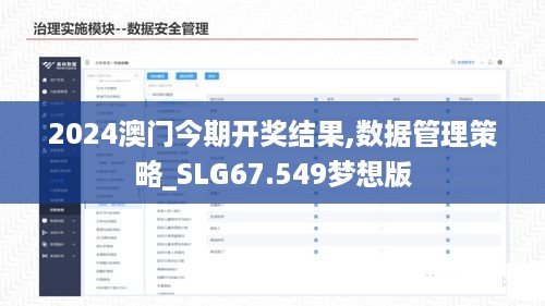 2024澳门今期开奖结果,数据管理策略_SLG67.549梦想版