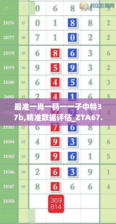 最准一肖一码一一子中特37b,精准数据评估_ZTA67.952智慧版