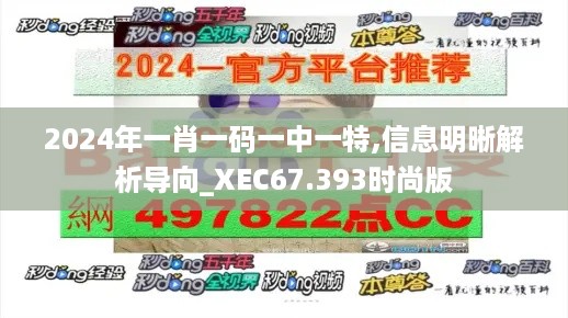 2024年一肖一码一中一特,信息明晰解析导向_XEC67.393时尚版